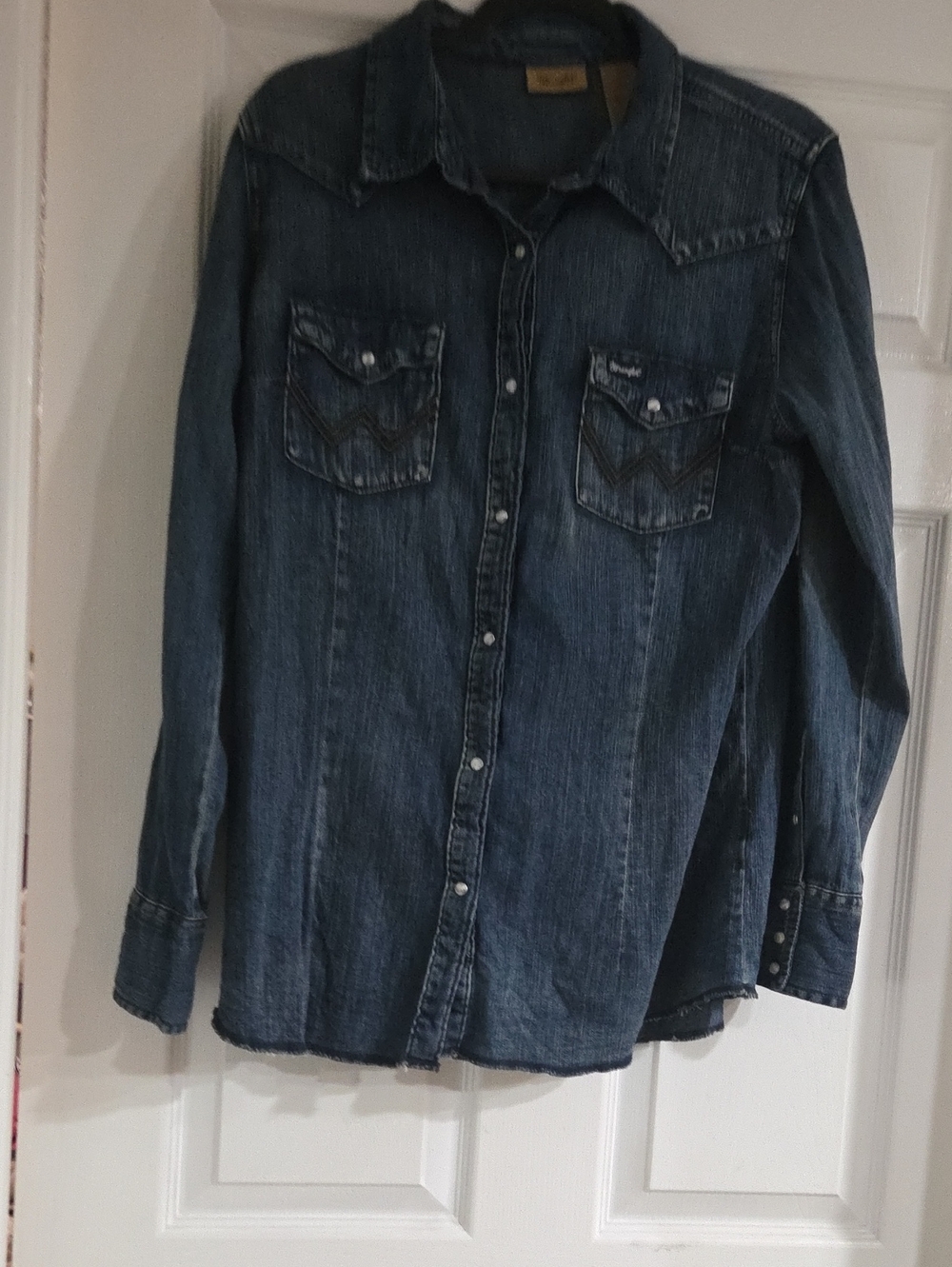 Wrangler Indigo Denim Shirt Pearl Snaps